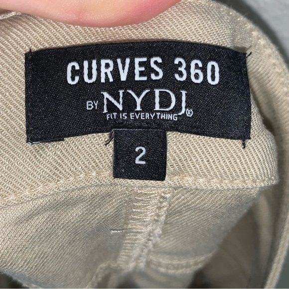 Curves 360 NYDJ Size 2 Claire Trouser Linen Blend Stretch Pants - Picture 4 of 6